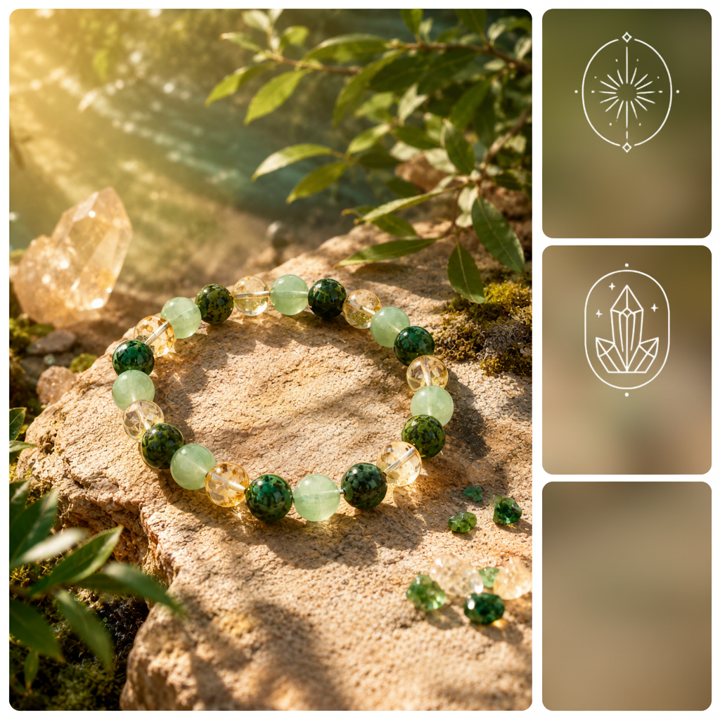 Bracelet Abondance trois pierres - 1